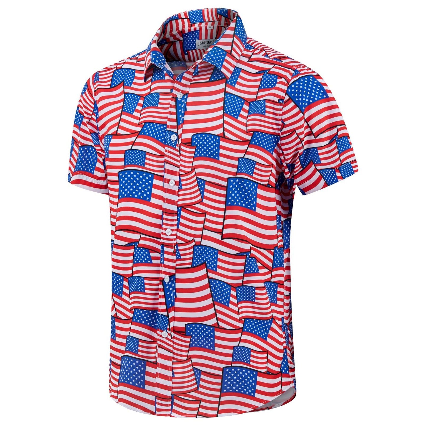 HOTJ&DHUASHA Men's Hawaiian Shirts Casual Button Down Short Sleeve Beach Tropical Aloha Shirt
