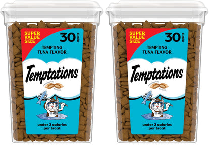 HOTTemptations Cat Treats Classic Crunchy and Soft Cat Treats, Tempting Tuna Flavor, 30 oz. Tub