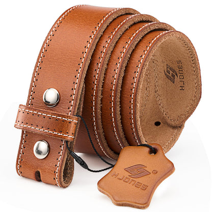HOTHJones Western Belts for Men without Buckle,Cowboy Belt Buckles for Men,1.5" Wide Genuine Leather Belt No Buckle