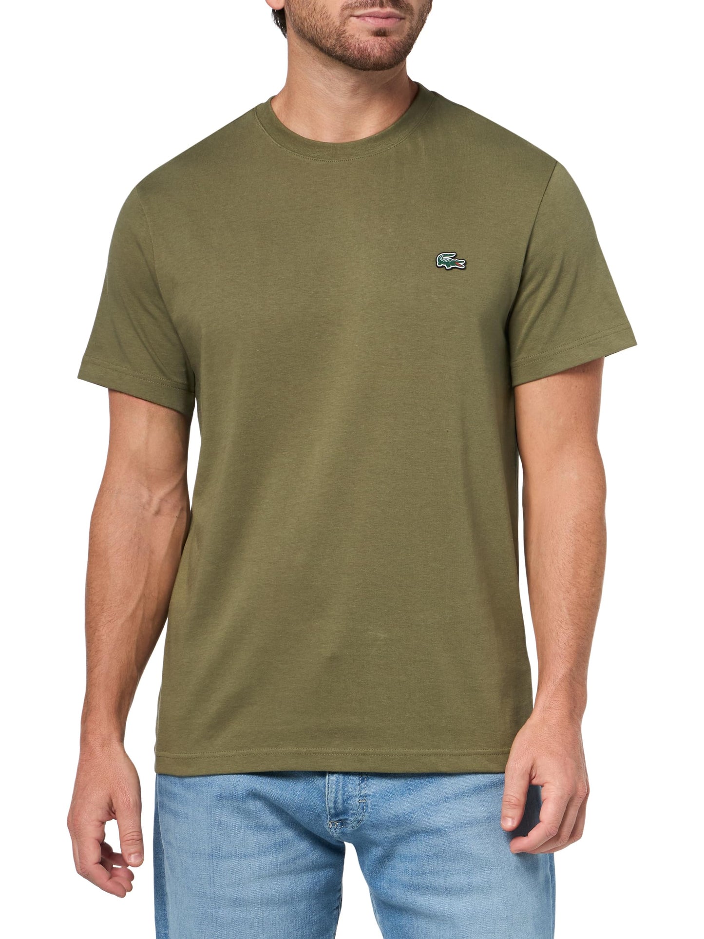HOTLacoste Men's Short Sleeve Pima Jersey Crew Neck Tee