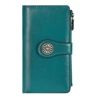 HOTTravelambo Women's Wallet RFID Blocking Trifold Clutch Large Capacity Credit Card Holder Travel Purse