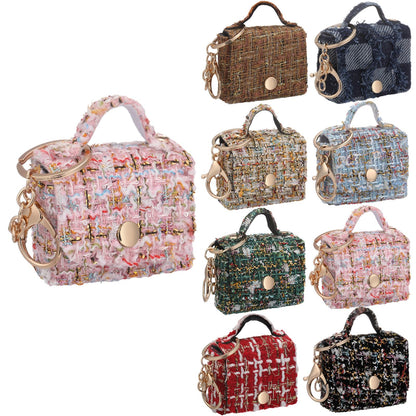 HOTLiliaafar 8 Pcs Mini Backpack Keychain Mini Coin Purses for Women Cute PU Leather Makeup Bag with Keychain, Multi Pocket Card Holder Cable Organizer Giftable Zipper Pouch (Minimalist)