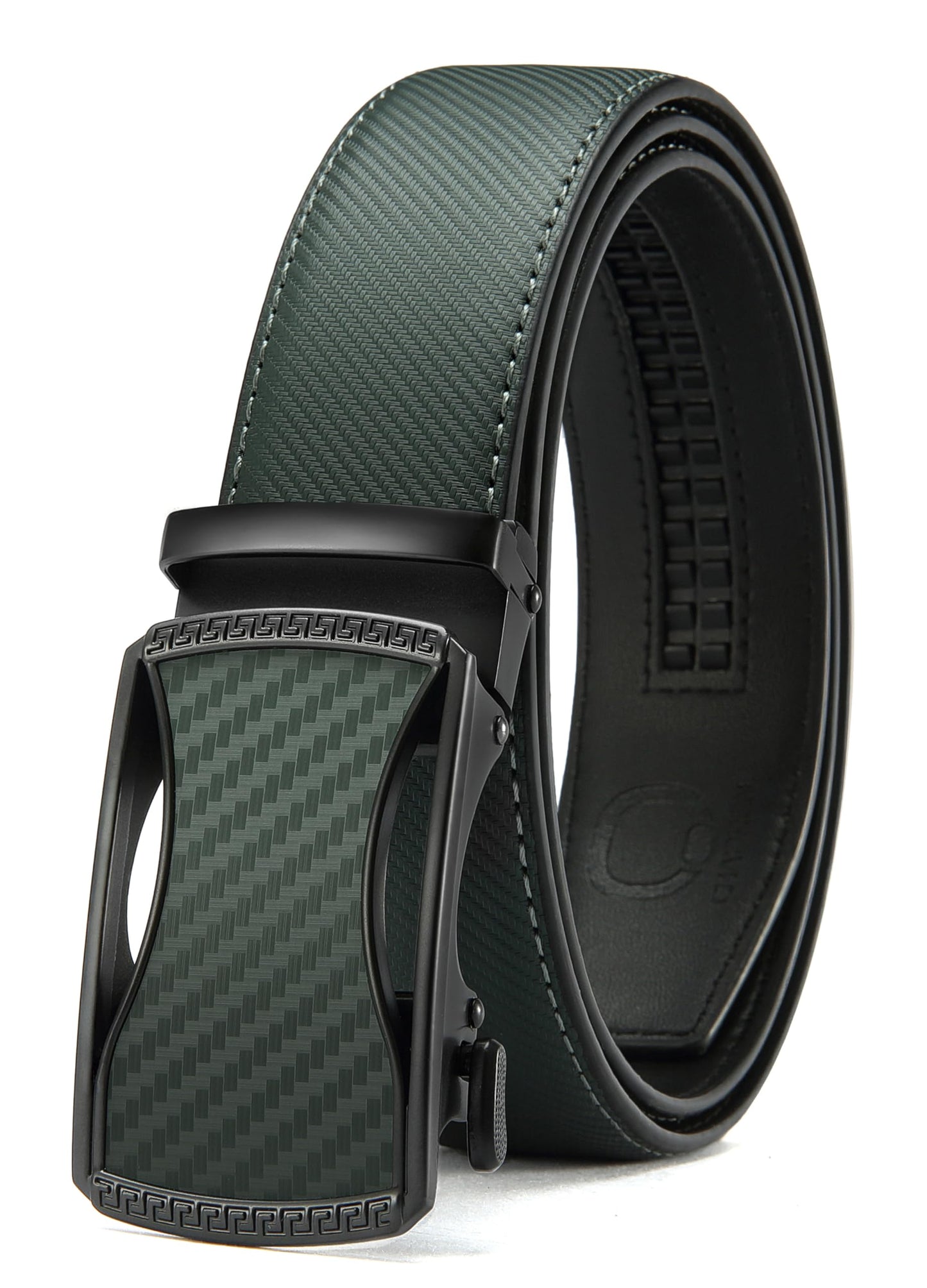 HOTCHAOREN Mens Belt Leather Ratchet Belt - Customizable Fit, Effortless Style (35mm)