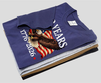 HOTSilver Lake T-shirts 250 Years US Independence Day T-Shirt 4th of July 1776-2026 Patriotic Tee