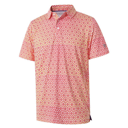 HOTGolf Shirts for Men Dry Fit Short Sleeve Print Performance Moisture Wicking Polo Shirt