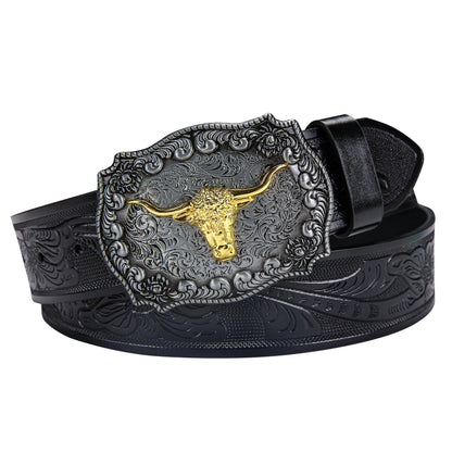 HOTDubulle Womens Belt Chain Leather Belts Vintage Western Adjustable Elastic Double Buckle for Cowboy Pant Dress