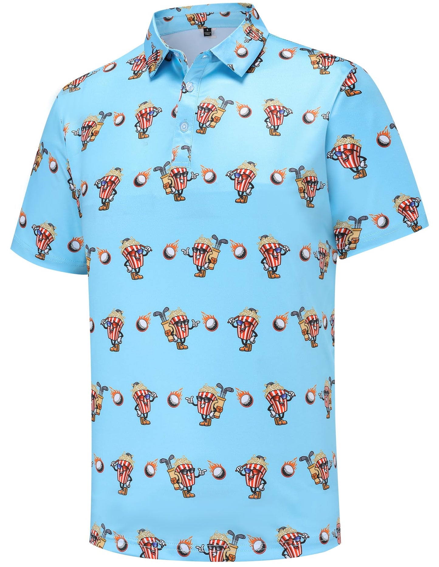 HOTMens Golf Polo Shirts Short Sleeve Moisture Wicking Dry Fit Performance Casual Funny Golf Polo Shirts for Men