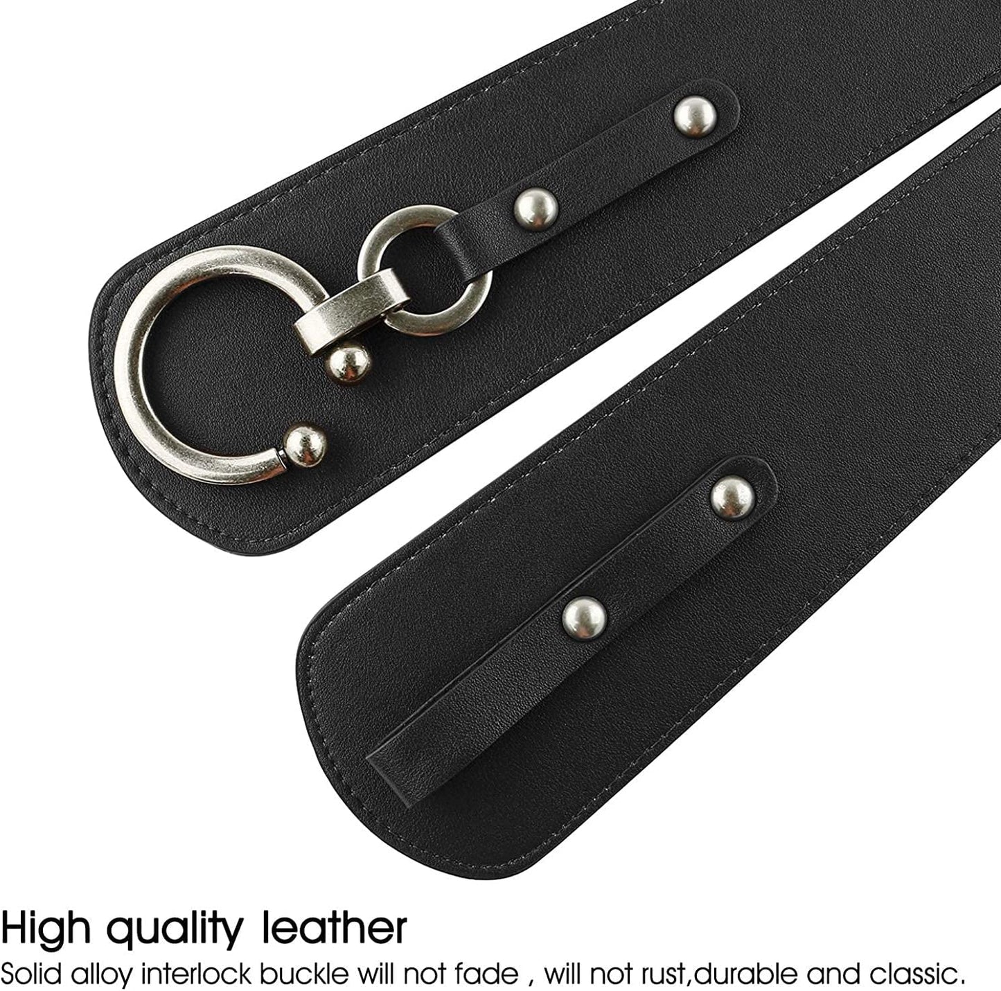 HOTJASGOOD Women's Elastic Wide Belts Retro Stretchy Belt Vintage Cinch Belts for Dresses Coats