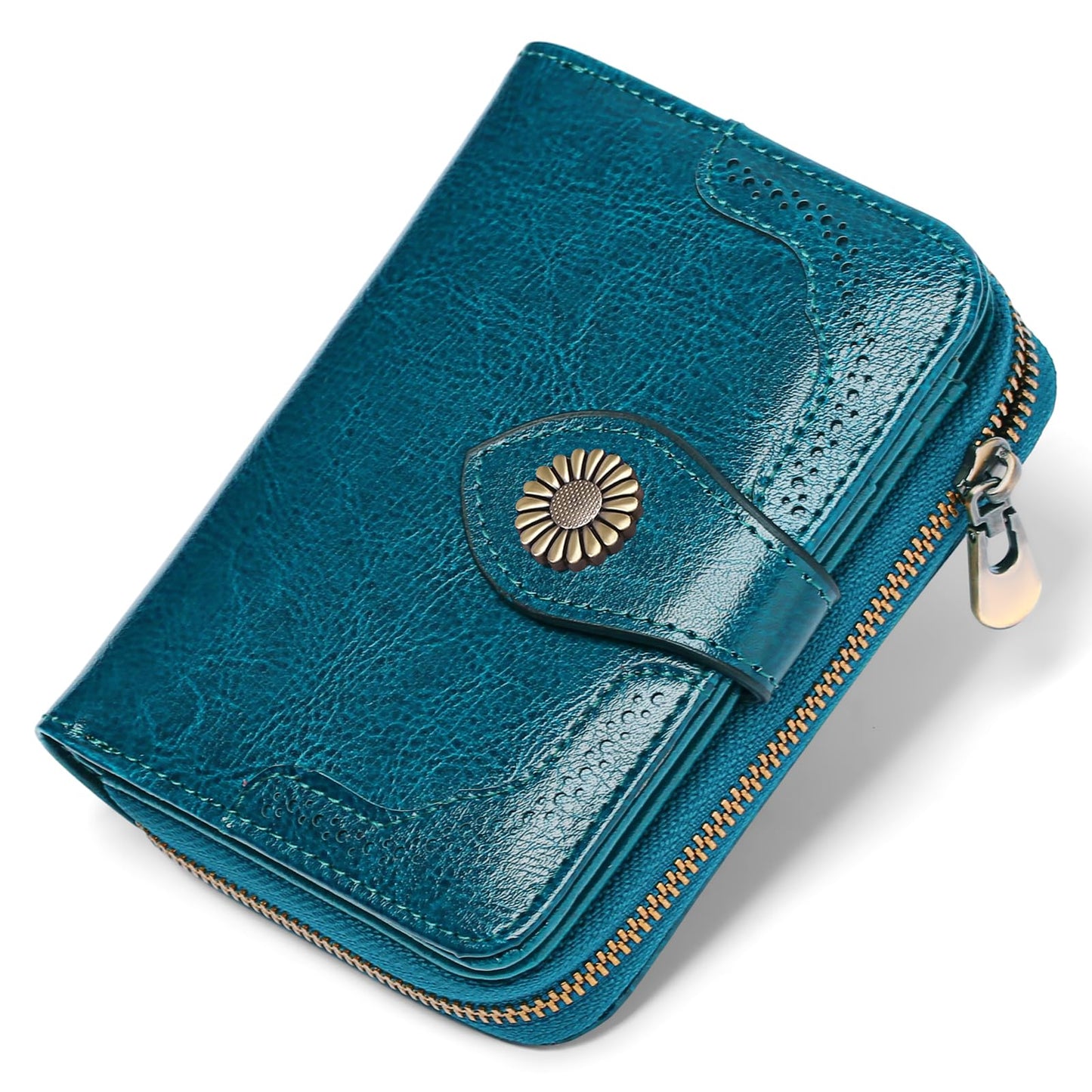 HOTSENDEFN Leather Credit Card Holder RFID Blocking Wallet for Women Large Capacity Card Case Organizer Wristlet with 35 Slots