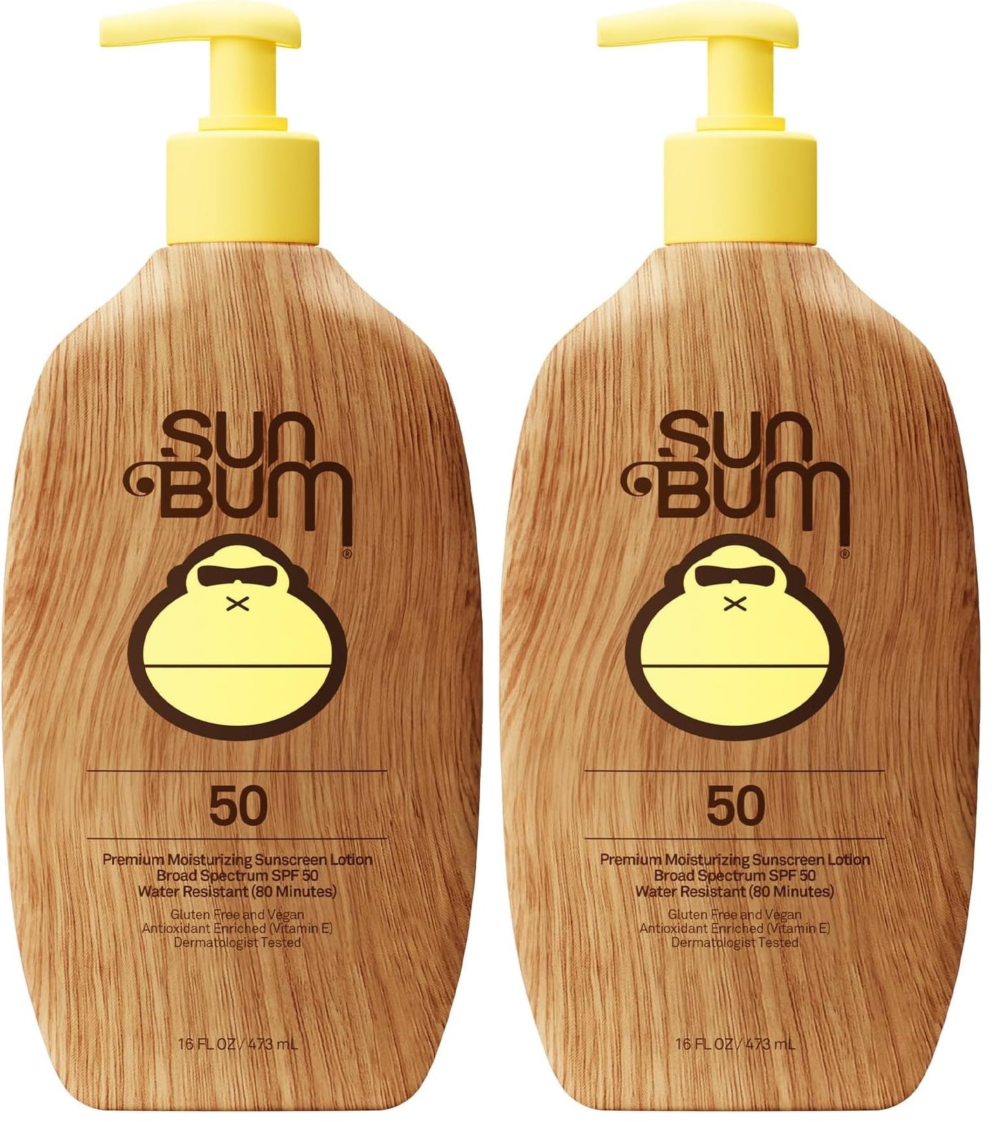 HOTSun Bum Original SPF 50 Sunscreen Body Lotion - Broad Spectrum Moisturizing Sunscreen with Vitamin E - Hawaii 104 Act Compliant (Made without Octinoxate & Oxybenzone) - 8 oz