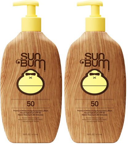 HOTSun Bum Original SPF 50 Sunscreen Body Lotion - Broad Spectrum Moisturizing Sunscreen with Vitamin E - Hawaii 104 Act Compliant (Made without Octinoxate & Oxybenzone) - 8 oz