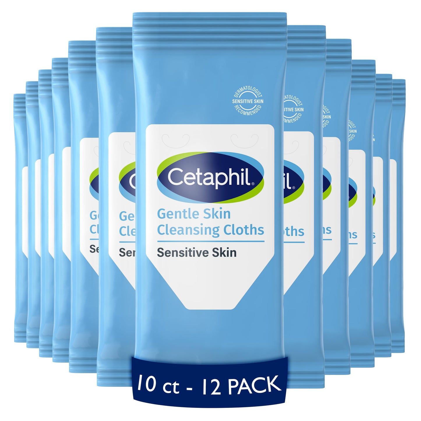 HOTCetaphil Cleansing Face & Body Wipes, Fragrance Free, 50ct, 2-Pack | Twin Pack, Hypoallergenic, Fragrance Free, Dry & Sensitive Skin, Flip-Top Closure, For Gym, Travel & Car Use