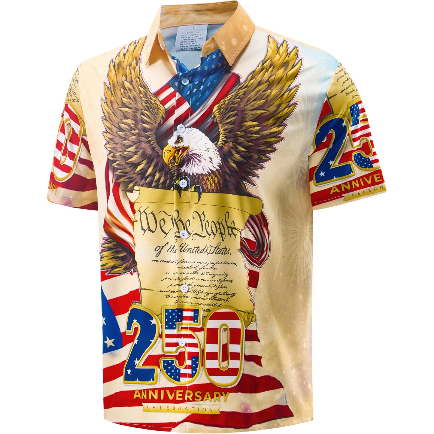 HOTMen's Casual Button Down Shirts Regular Fit Short Sleeve Hawaiian Shirt for Men
