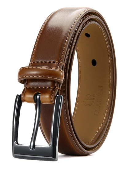 HOTCHAOREN Mens Belts Leather Gift for Men - Ideal Match for Mens Dress Shoes