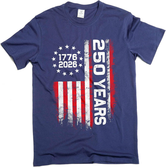 HOTSilver Lake T-shirts 4th of July US 250 Years Birthday T-Shirt Independence Day Flag 1776-2026 Freedom Tee