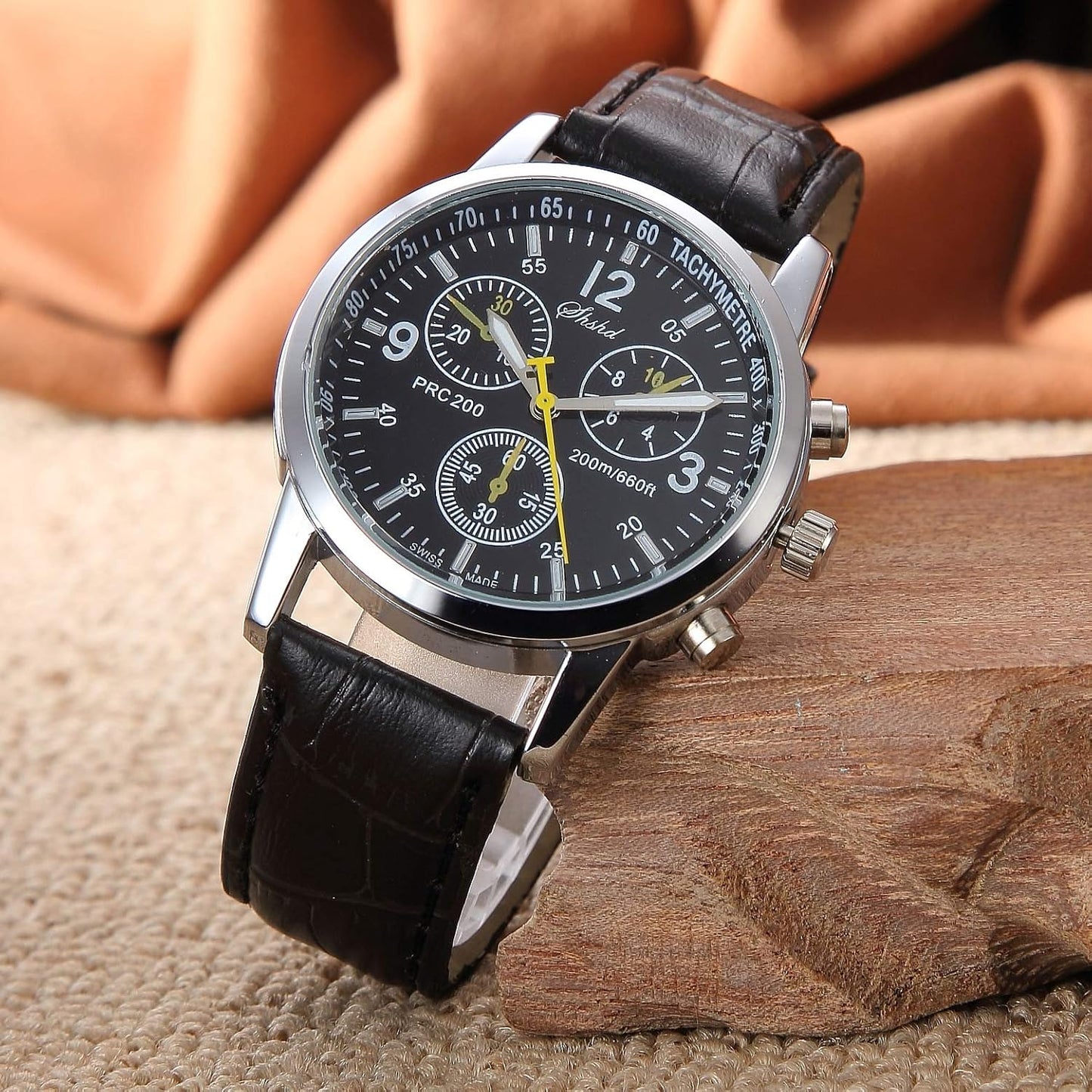 HOT6 Pack Men's Leather Quartz Watch Geneva Casual Dress Wrist Band Watches Wholesale Lots Set Men Watches Pack (6pcs-C005)