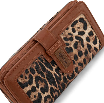 HOTX Wrangler Women's Wallets Bifold Wristlet Wallets for Women Large Capacity Credit Card Wallet with ID Window