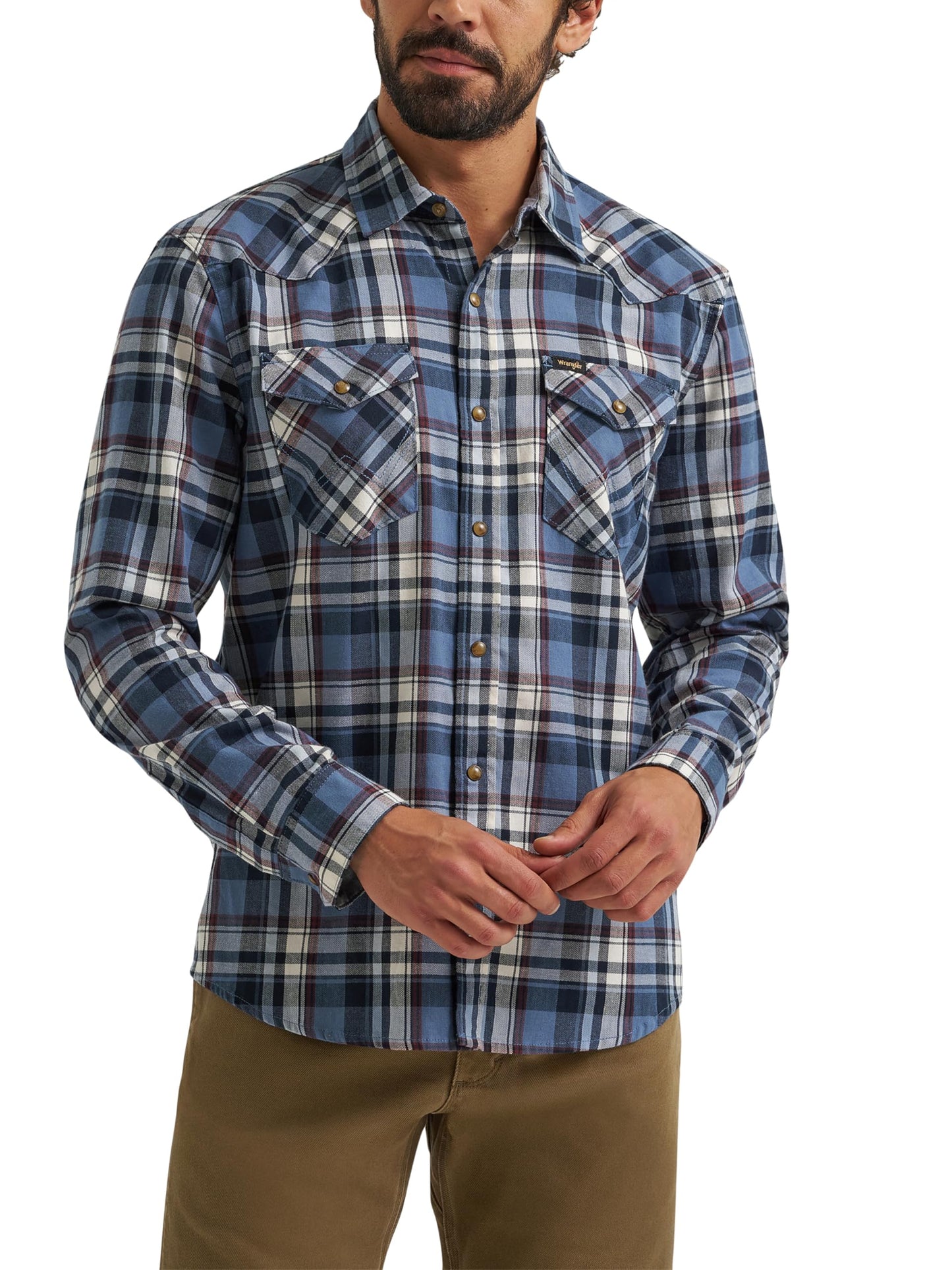 HOTWrangler Men's Iconic Regular Fit Snap Shirt