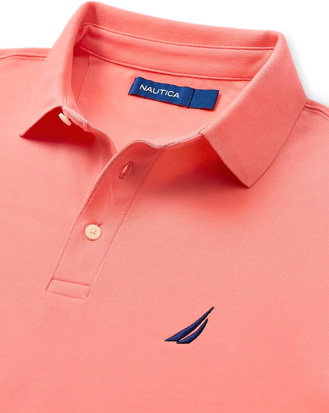 HOTNautica Men's Short Sleeve Solid Stretch Cotton Pique Polo Shirt