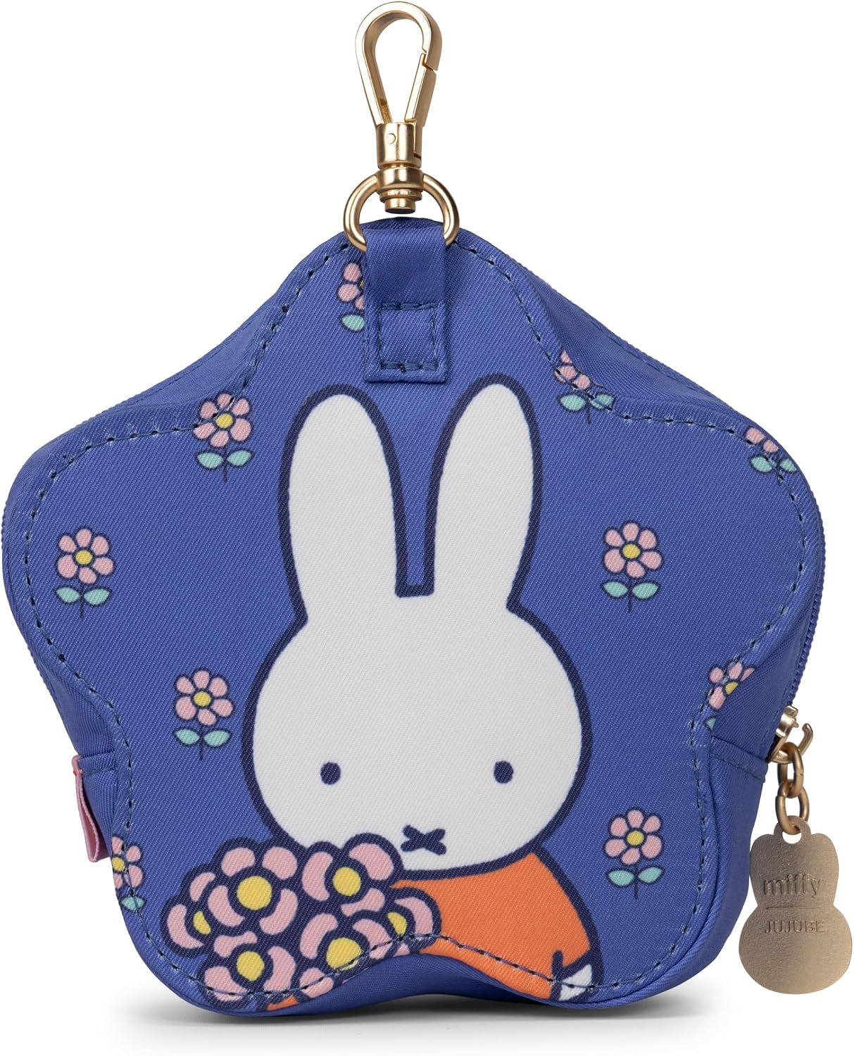 HOTJuJuBe Miffy Flower Fields Mini Coin Purse for Women, Small Zipper Pouch, Cards Cash Change Keys Holder, Cute Travel Wallet