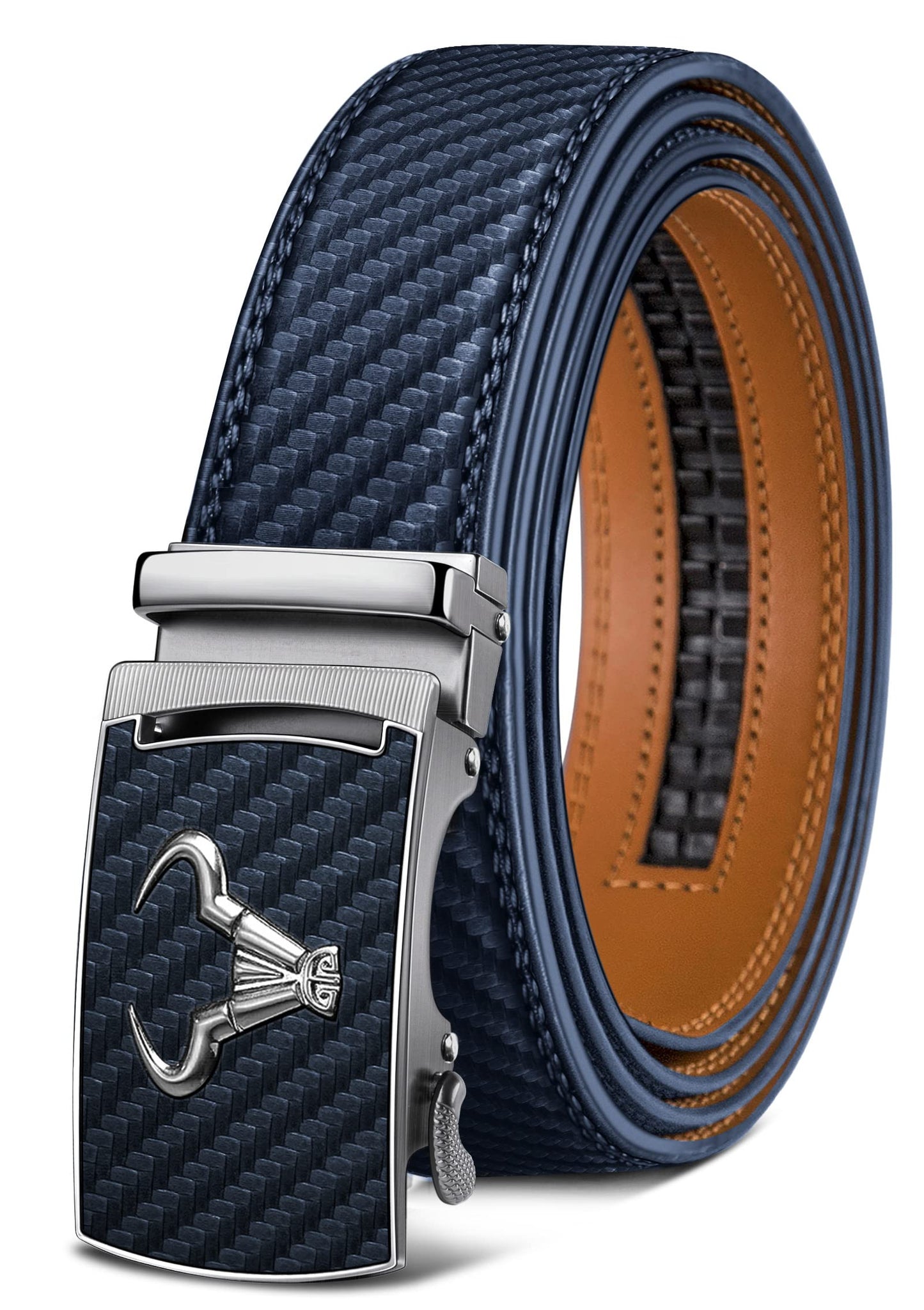 HOTBULLIANT Men's Belt,Brand Ratchet Belt Of Genuine Leather For Gift Men Dress,Size Customized