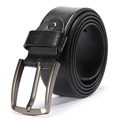 HOTKEECOW Men's 100% Italian Cow Leather Belt Men With Anti-Scratch Buckle,Packed in a Box