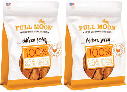 HOTFull Moon® Chicken Jerky Dog Treats 12 oz | Human Grade, No corn, No wheat, No soy, Glycerin Free, Made in the USA