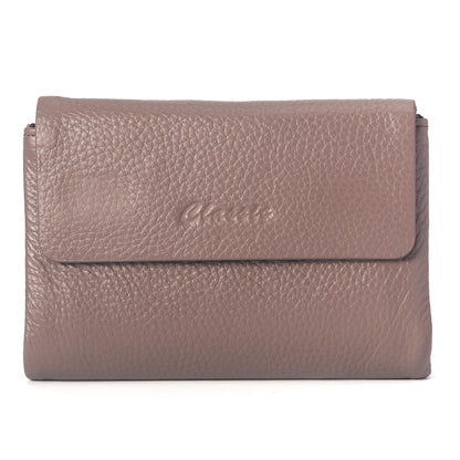 HOTBifold Wallet for Women Genuine Leather, [Large Capacity] [Magnetic Closure] Female Ladies Wallet Card Holder with ID Window, Zipper Coin Pockets (Burgundy)