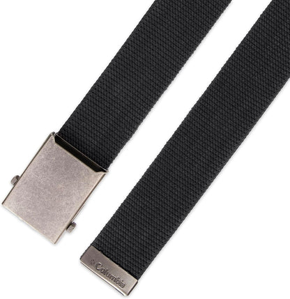 HOTColumbia Men's Military Plaque Buckle Fabric Belt- One Size 42" Length - Everyday and Outdoor Wear