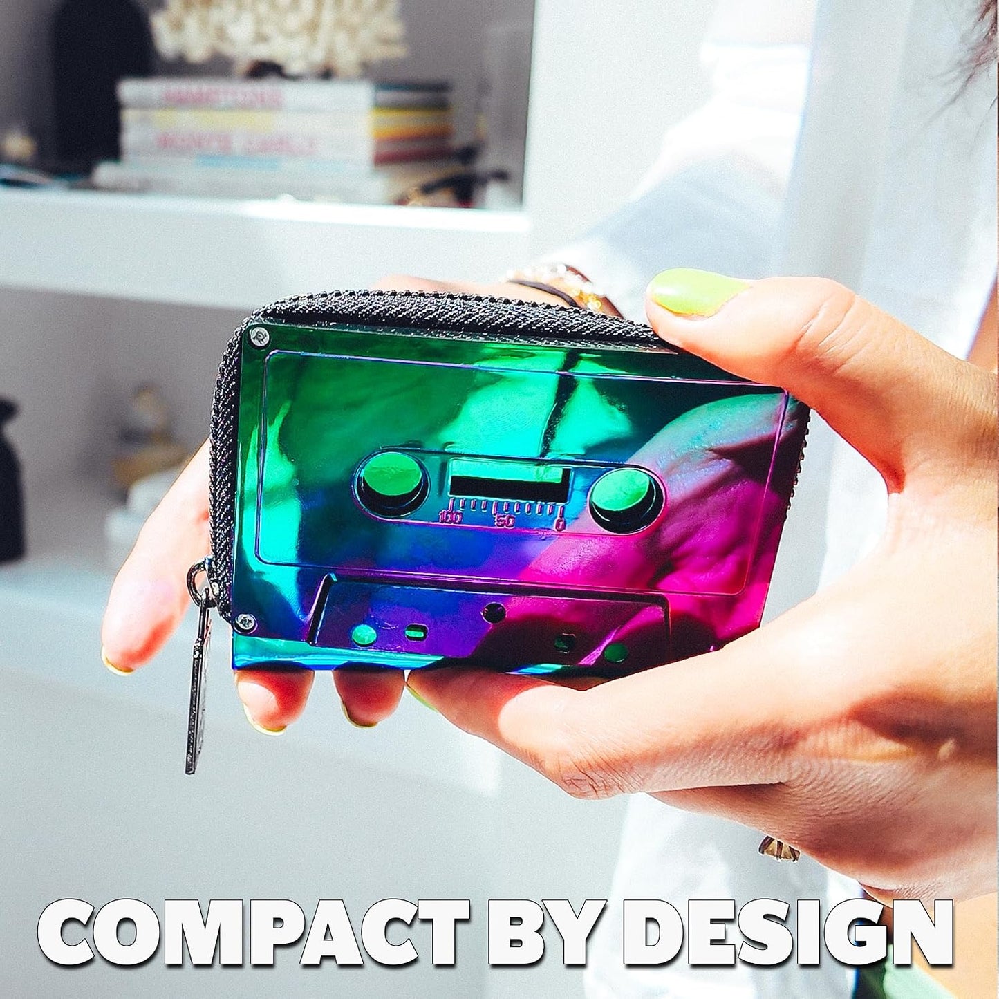 HOTFydelity Cute Retro Cassette Tape Wallet Kawaii Cool Gifts for Women Purse