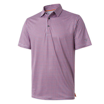 HOTGolf Shirts for Men Dry Fit Short Sleeve Print Performance Moisture Wicking Polo Shirt