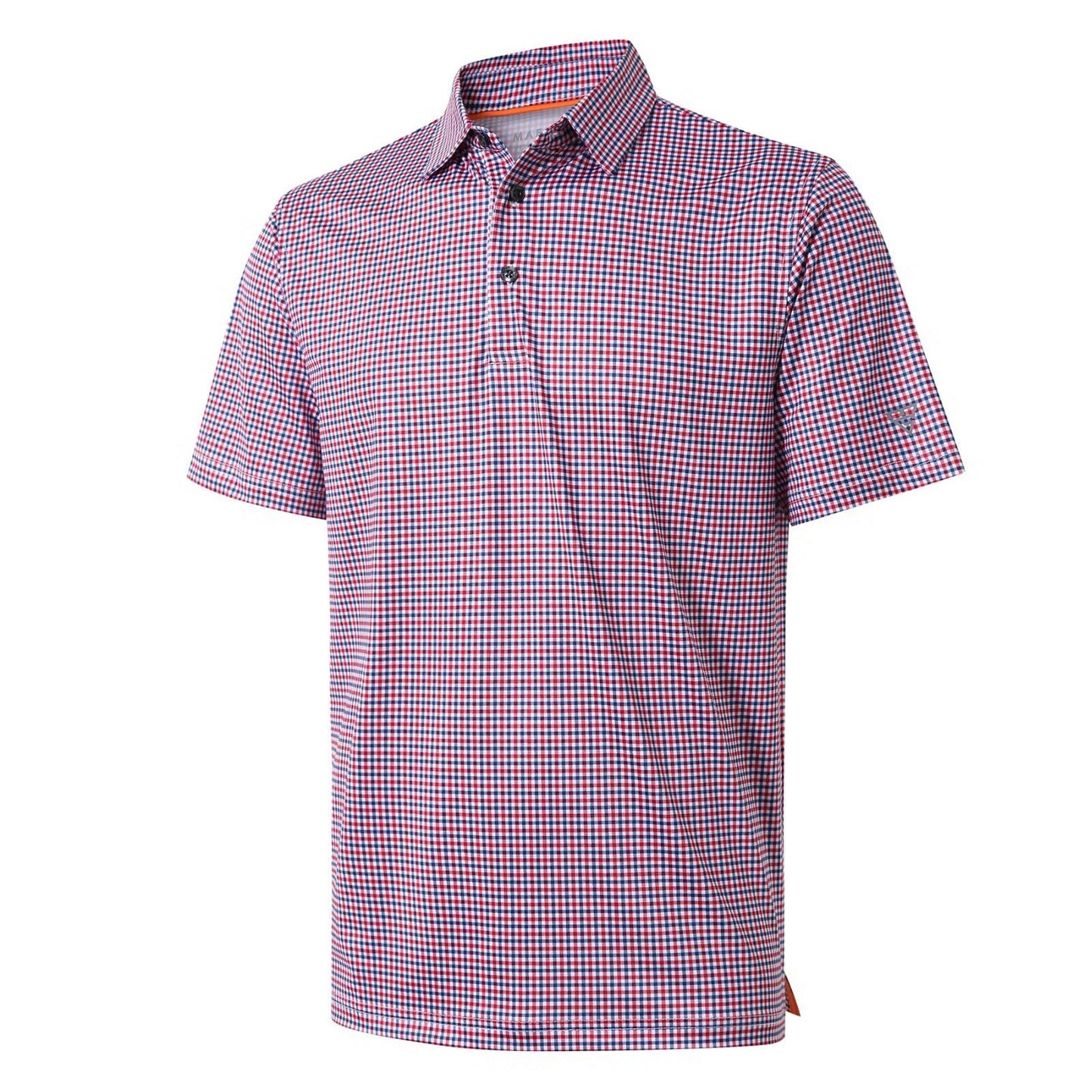 HOTGolf Shirts for Men Dry Fit Short Sleeve Print Performance Moisture Wicking Polo Shirt