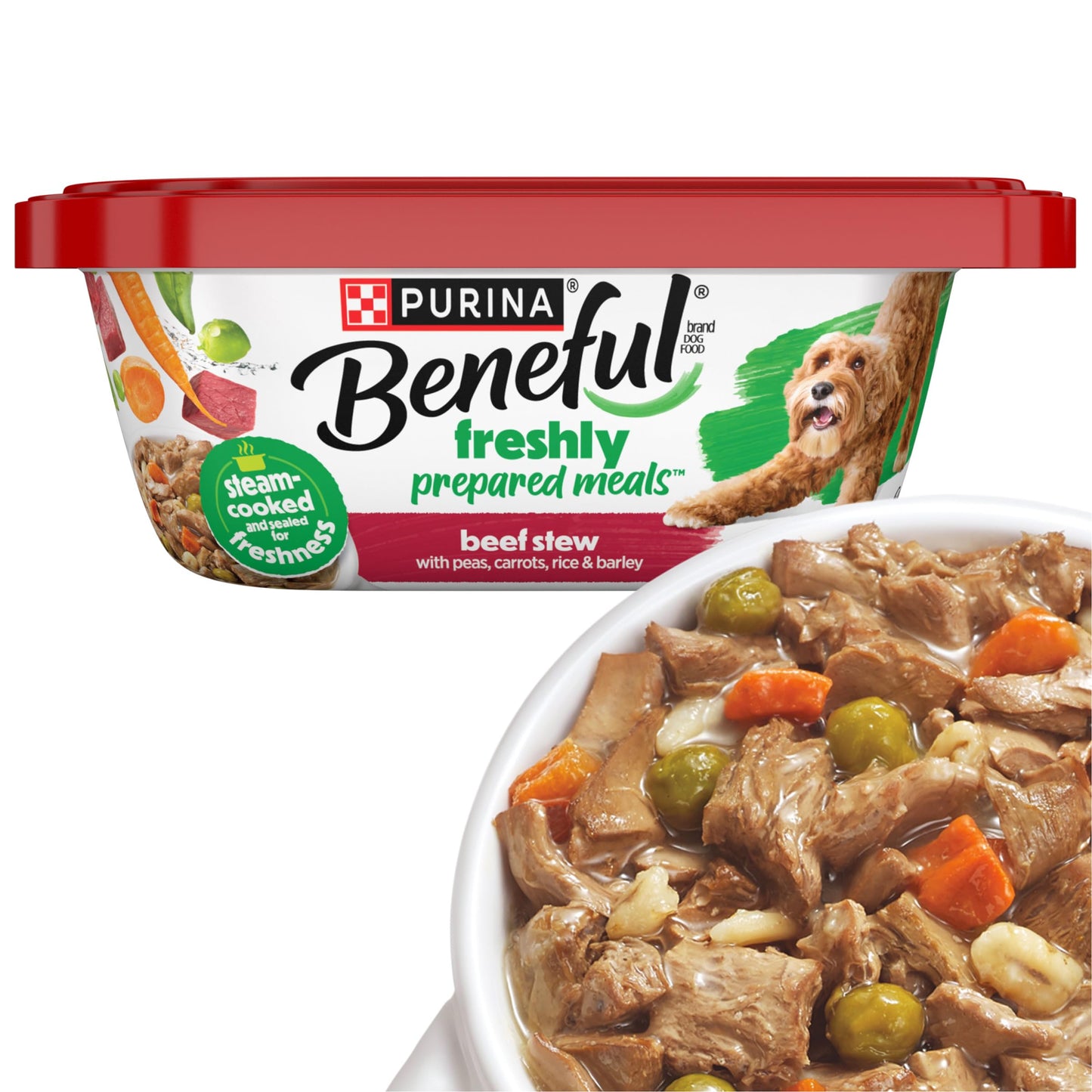 HOTPurina Beneful Gravy Wet Dog Food Variety Pack, Prepared Meals Stew - (12) 10 oz. Tubs