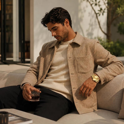 HOTBUREI Men's Wrist Watch, Analog Stainless Steel Dress Waterproof Quartz Watch for Men with Japanese Movement,Refined Gifts for Men, Boyfriend, Husband, Dad
