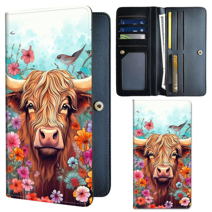 HOTSlim PU Leather Wallet for Women - RFID Blocking Thin Bifold Wallet, Compact Travel Wallet with Card Slots & ID Window, Stylish and Practical Womens Wallet for Everyday Use, Black Cat