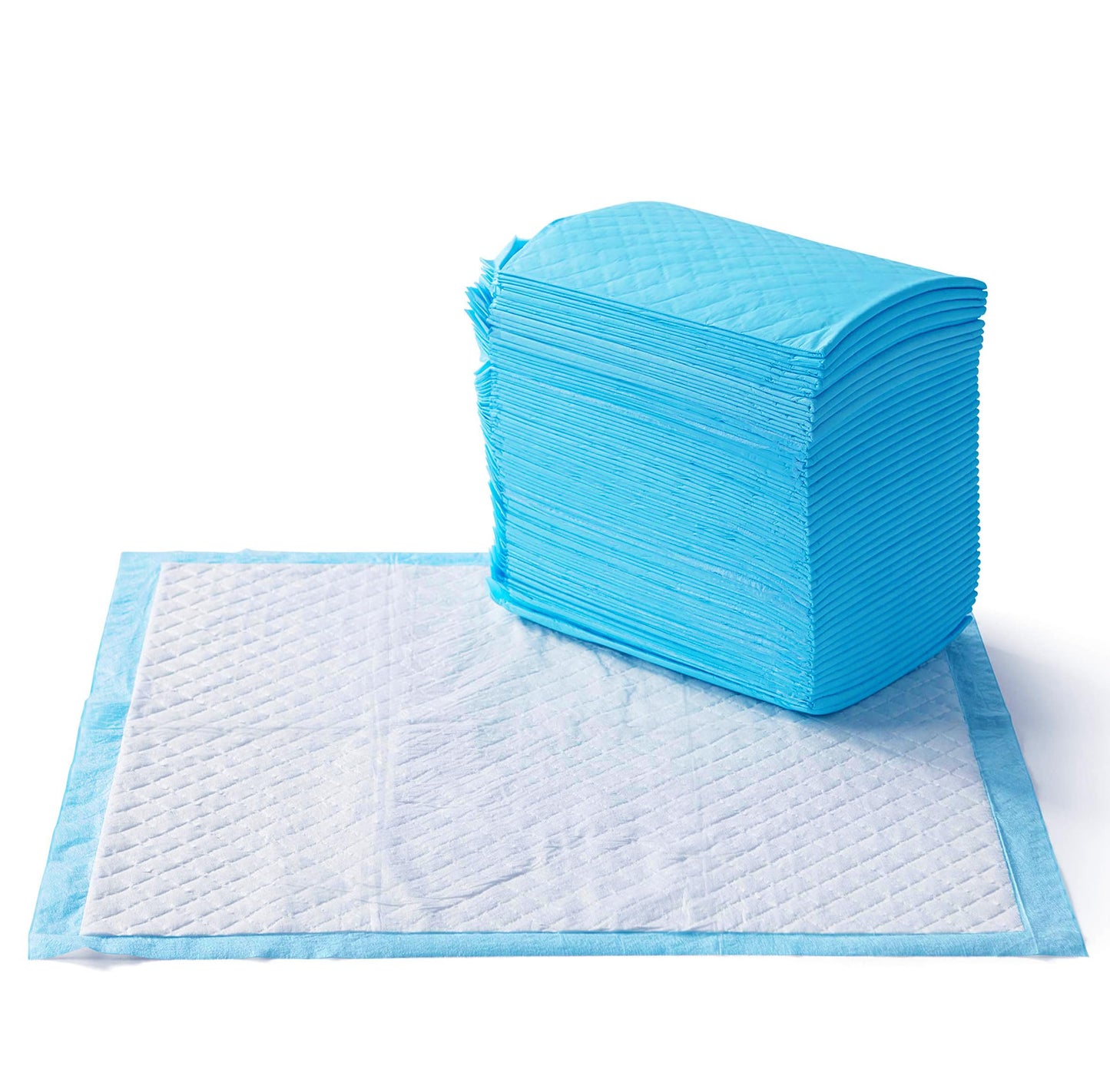 HOTAmazon Basics Heavy Duty Dog and Puppy Pee Pads, Leak-Proof 5-Layer Super Absorbent, Quick-Dry Surface for Potty Training, Regular Size, 24x23", Blue & White, 50 Count
