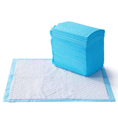 HOTAmazon Basics Heavy Duty Dog and Puppy Pee Pads, Leak-Proof 5-Layer Super Absorbent, Quick-Dry Surface for Potty Training, Regular Size, 24x23", Blue & White, 50 Count