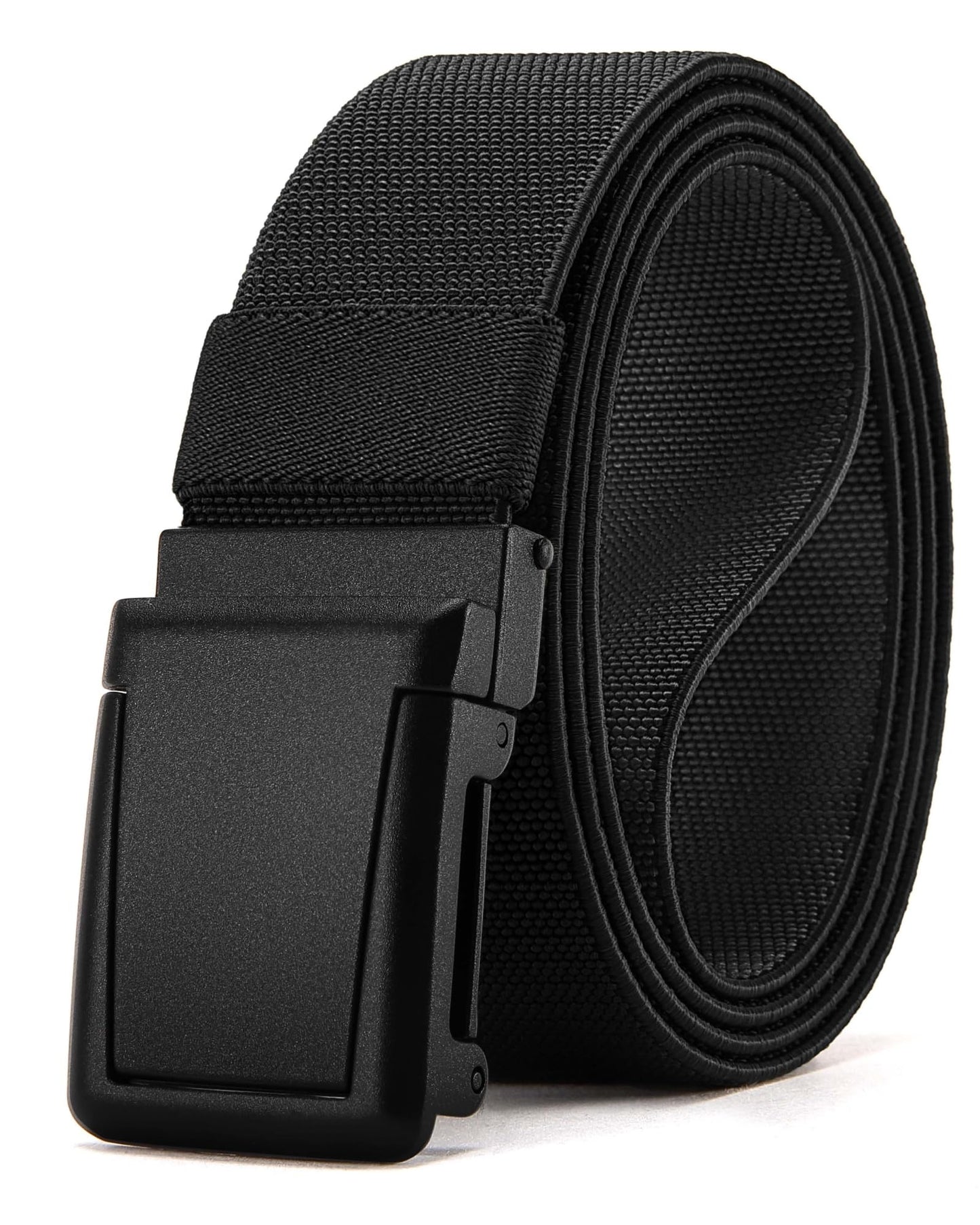 HOTCHAOREN Tactical Belt Men - 1.5" Stretch Work Belt with Zin Alloy Buckle | Quick Release Flip Buckle, Heavy Duty for Military EMT EMS Hiking, Stretchy Nylon