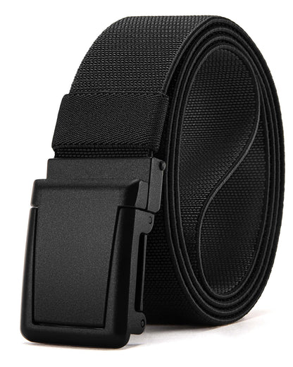 HOTCHAOREN Tactical Belt Men - 1.5" Stretch Work Belt with Zin Alloy Buckle | Quick Release Flip Buckle, Heavy Duty for Military EMT EMS Hiking, Stretchy Nylon
