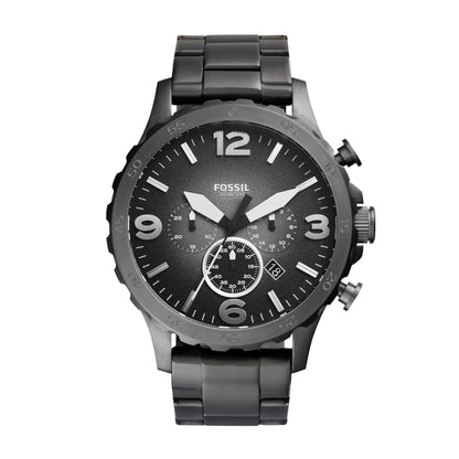 HOTFossil Men's Nate Quartz Watch, Oversized Stainless Steel Chronograph Watch for Men