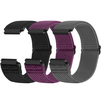 HOTCompatible with 16mm 18mm 19mm 20mm 22mm 24mm Watch Bands Quick Release Replacement Wristband,Adjustable Stretchy Nylon Solo Loop Straps Fabric Braided Sport Elastic Bands for Men Women