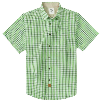HOTDubinik® Mens Short Sleeve Button Down Shirts 100% Cotton Plaid Men's Casual Button-Down Shirts with Pocket