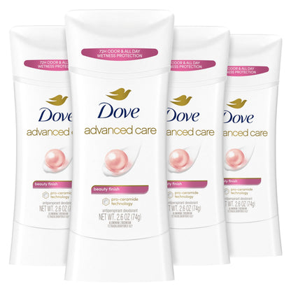 HOTDove Advanced Care Antiperspirant Caring Coconut, 2 Count Deodorant Stick for Women, for 48 Hour Protection And Soft And Comfortable Underarms, 2.6 oz