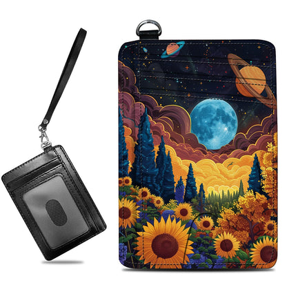HOTCute Credit Card Holder with Zipper, Crow Skull RFID-Blocking Card Case Small Wallet for Women Men, Multi-slot Card Organizer Case Travel Accordion Wallet