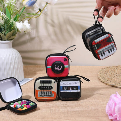 HOT24 Pcs Mini Purse Keychain Set Retro Coin Purse Bulk for Change Earbuds Jewelry Pills Cable Storage Mini Coin Bank Keychain Zipper Pouch for Women Men Gifts Mini Coin Purse Keychain Assorted 12 Styles