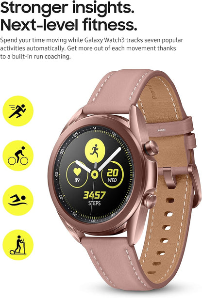 HOTSamsung Galaxy Watch 3 (41mm, GPS, Bluetooth) Smart Watch Mystic Bronze (US Version, ) (Renewed)