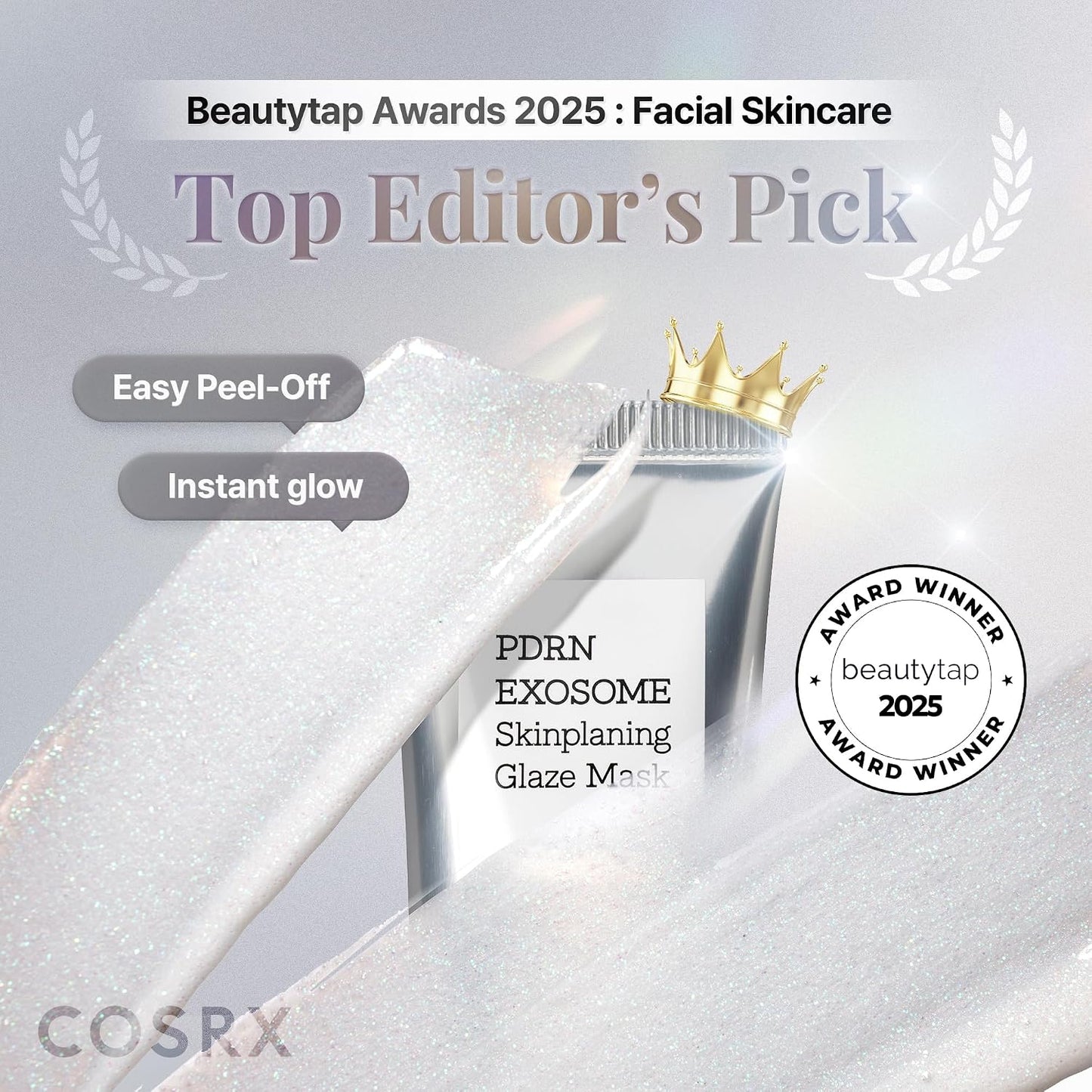 HOTCOSRX PDRN EXOSOME Glaze Wrapping Mask with SALMON DNA PDRN, +123% Skin Hydration, Instant Glow, Easy Peel-Off Overnight Mask, Elasticity & Firmness Care, Korean Skin Care, 1.69 fl. Oz