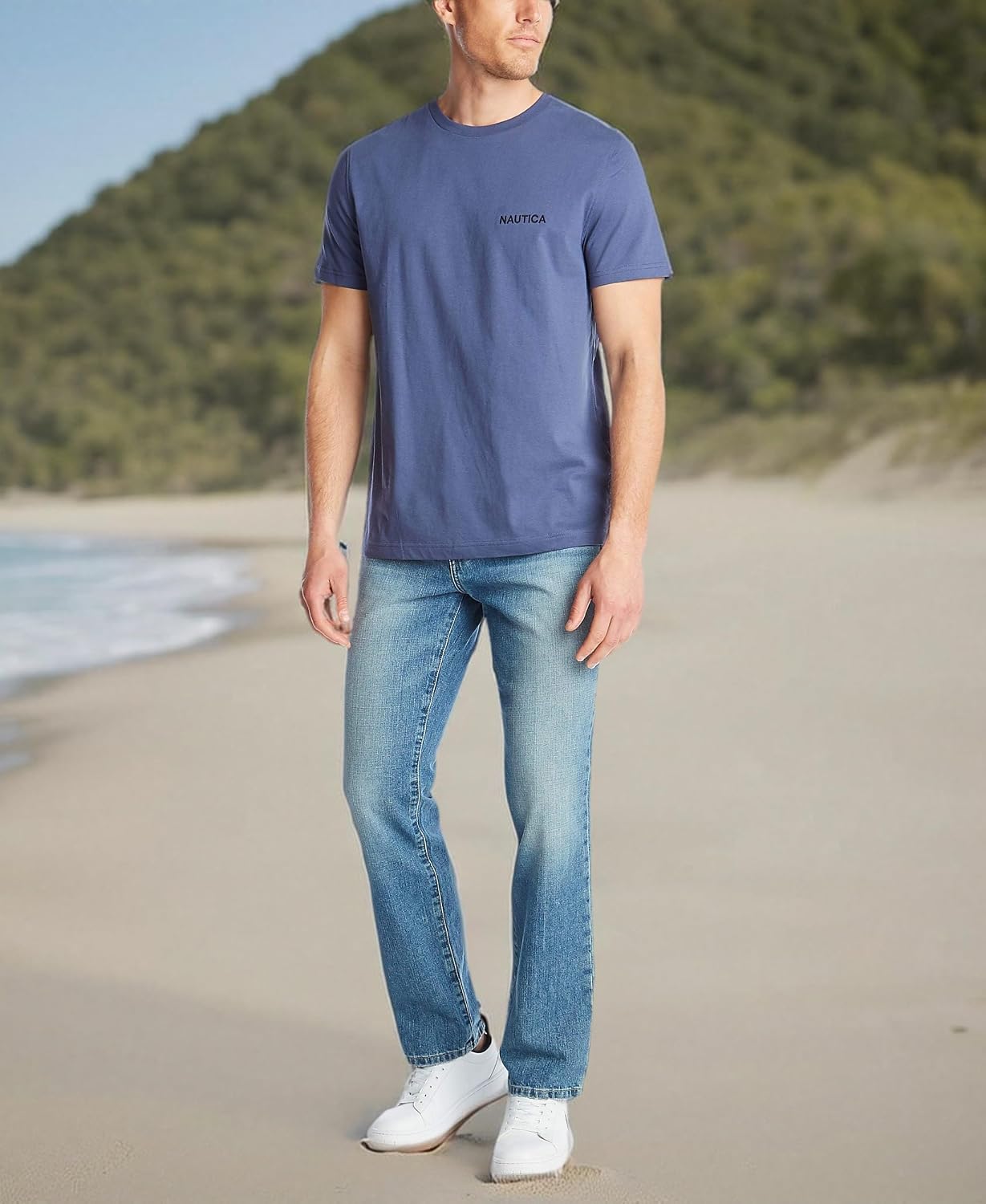 HOTNautica Men's Short Sleeve Solid Crew Neck T-Shirt Shirt