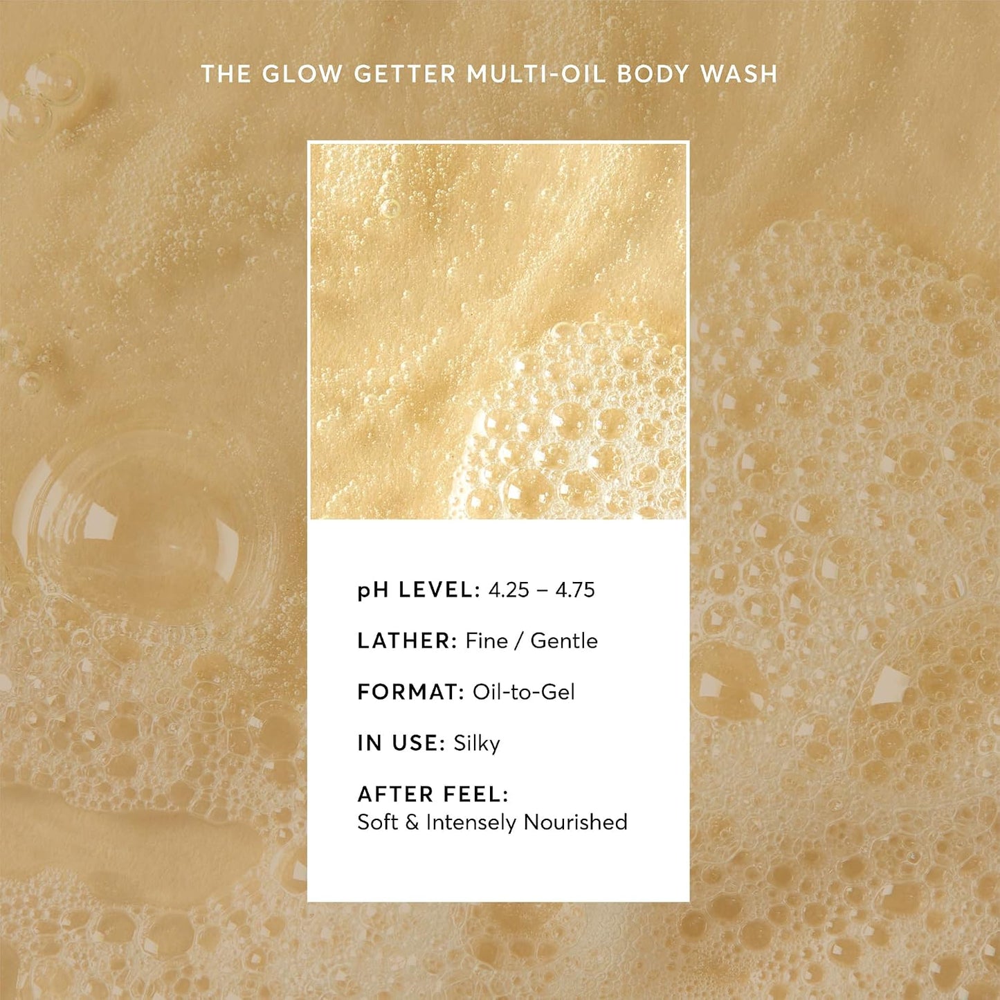 HOTNaturium The Glow Getter Multi-Oil Hydrating Body Wash, Gentle Cleanser, 16.9 oz