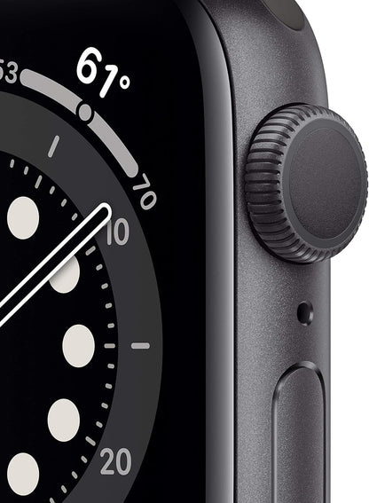 HOTApple Watch Series 6 (GPS, 40mm) - Space Gray Aluminum Case with Black Sport Band (Renewed)
